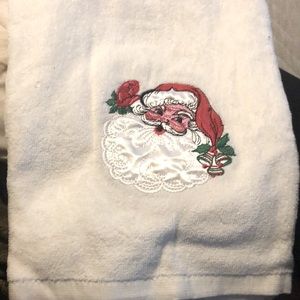 Never used medium sized vintage Santa towel